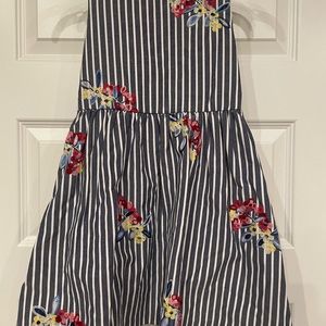 Rare Editions Girls Striped Chambray Floral Sz 6